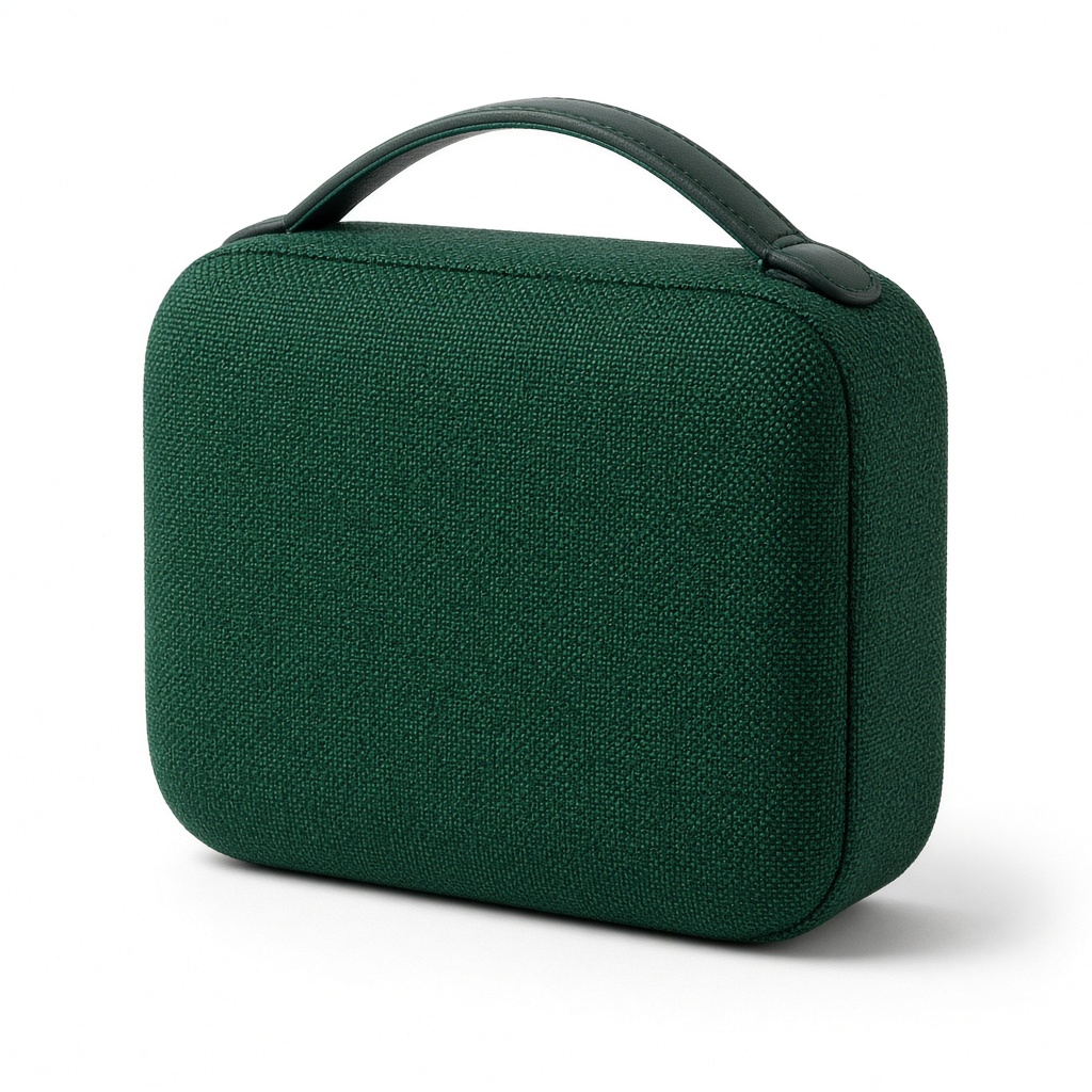 Kindleaf portable speaker in emerald fabric